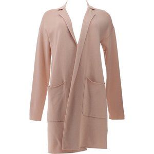 NWT G BY GIULIANA JACQUARD SWEATER KNIT DUSTER CARDIGAN PINK FROST SMALL